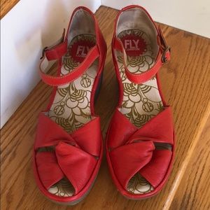 Red sandals